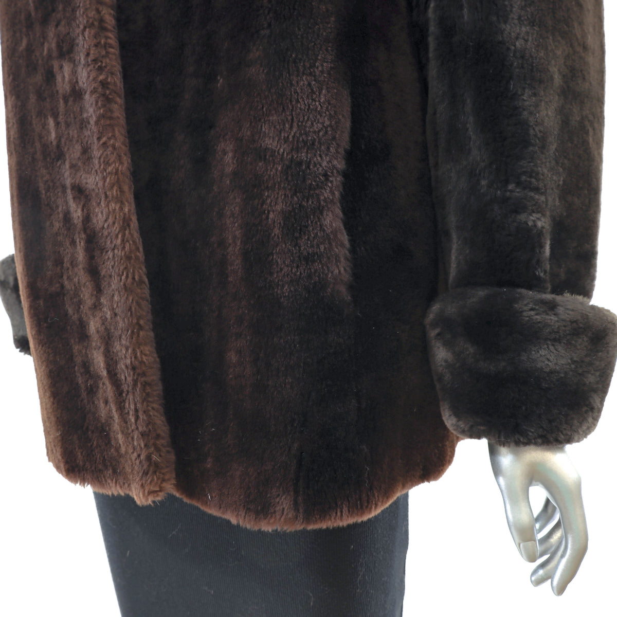 Brown Mouton Jacket- Size M