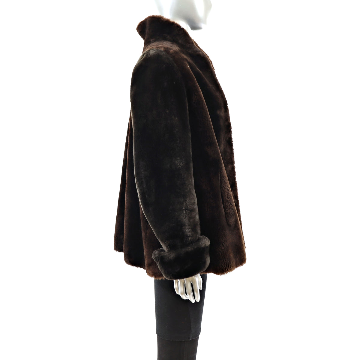 Brown Mouton Jacket- Size M
