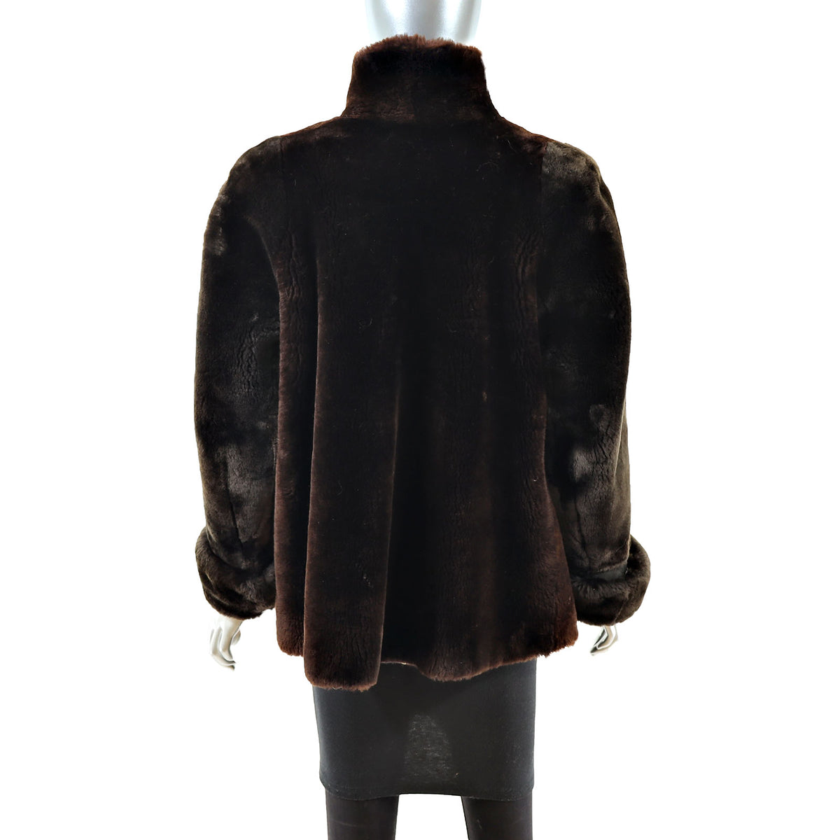 Brown Mouton Jacket- Size M