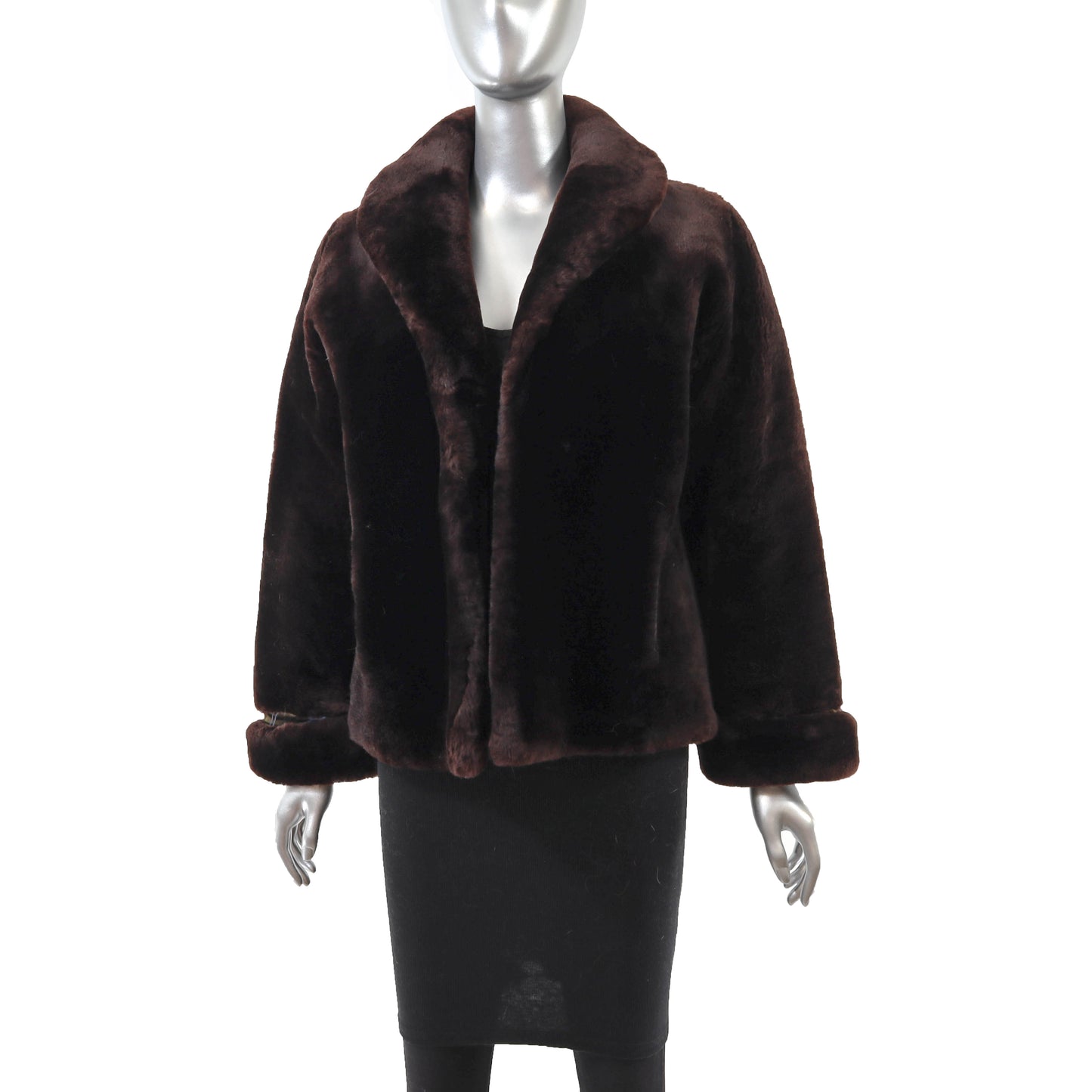 Brown Mouton Jacket- Size M