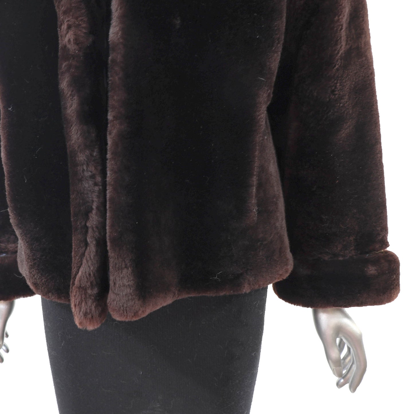Brown Mouton Jacket- Size M