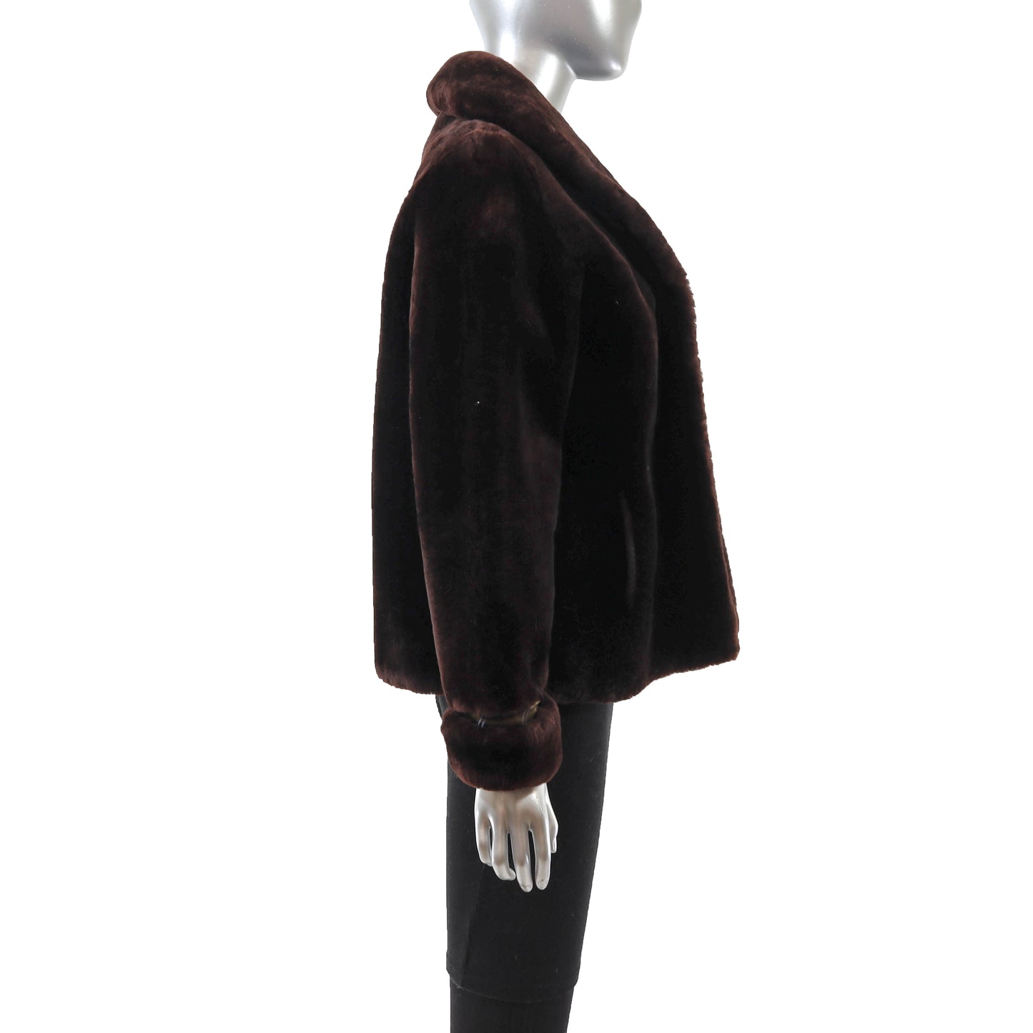Brown Mouton Jacket- Size M