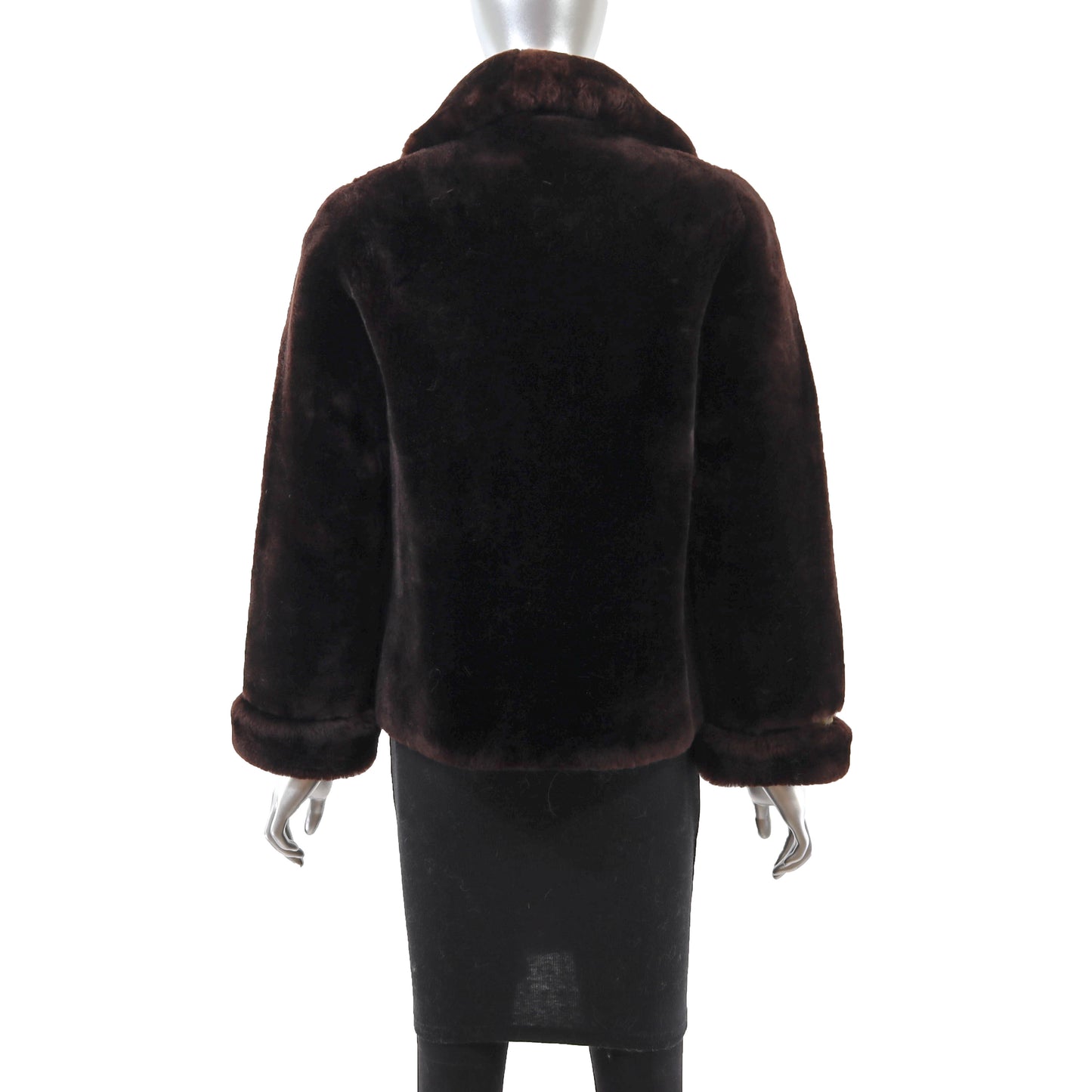 Brown Mouton Jacket- Size M