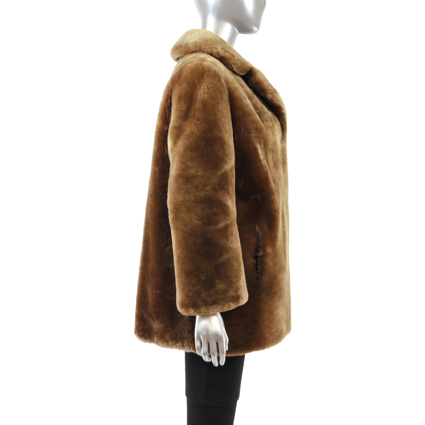 Brown Mouton Jacket- Size M