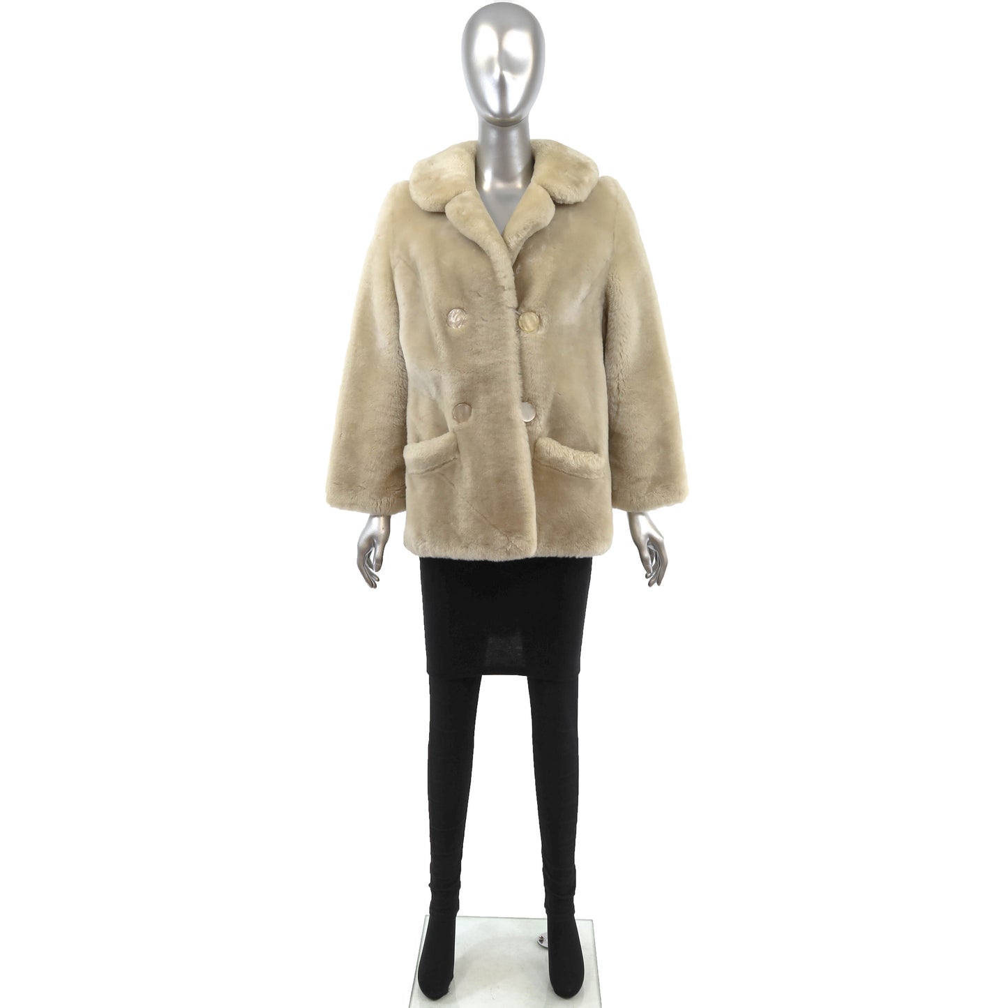 Beige Mouton Jacket- Size S