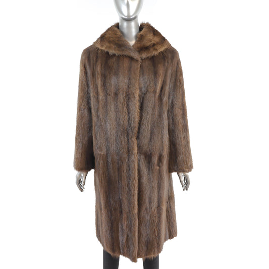 Brown Muskrat Coat- Size M