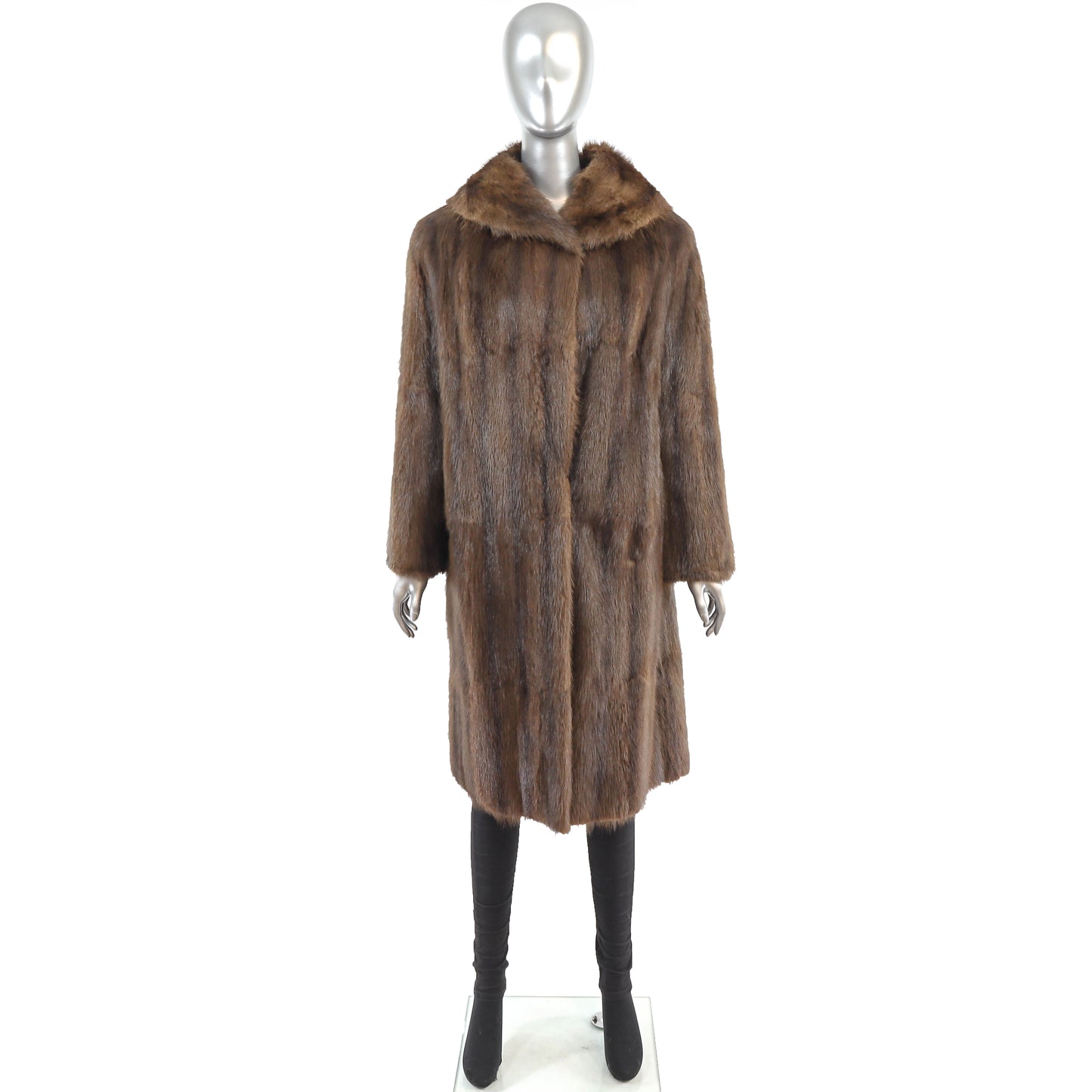 Brown Muskrat Coat- Size M