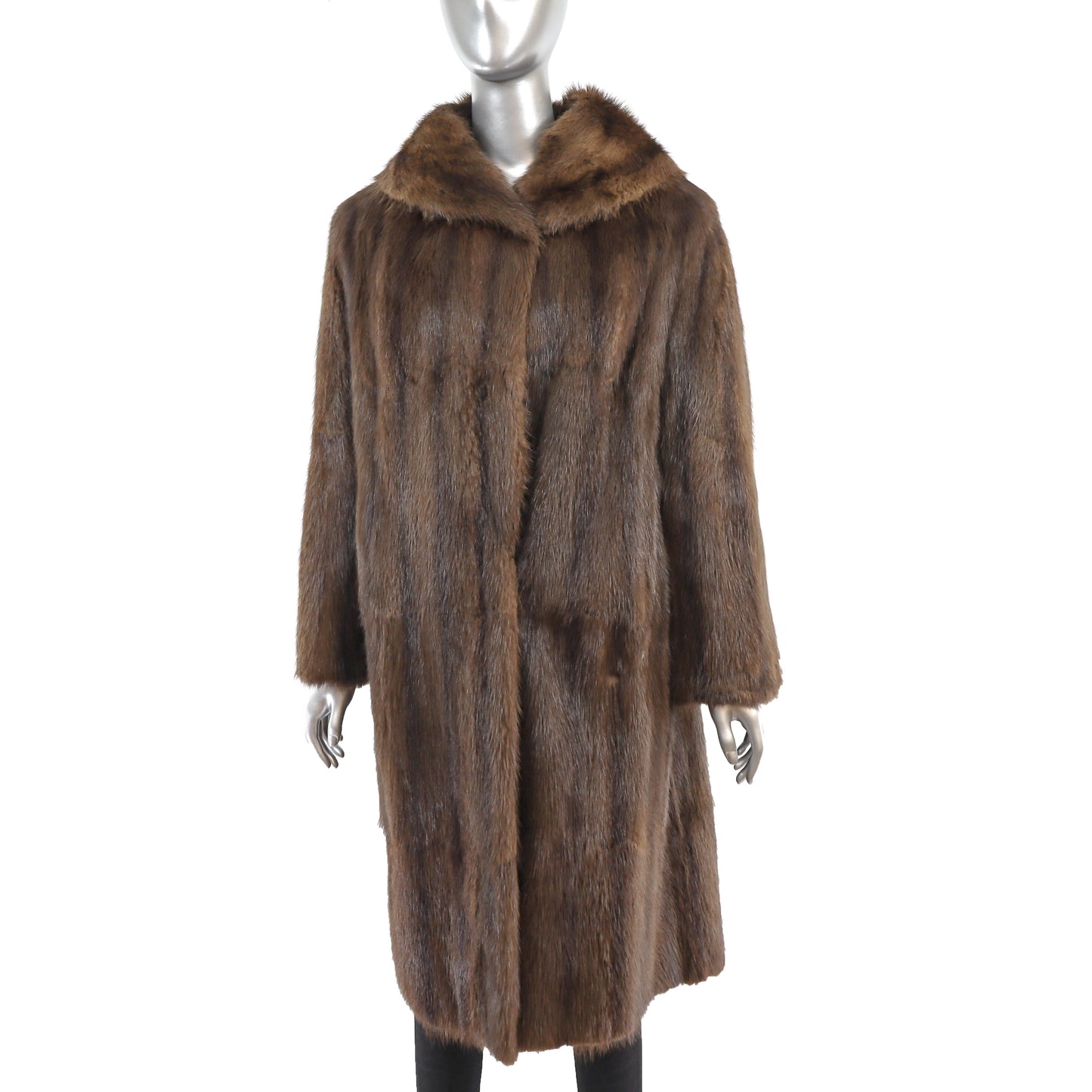 Brown Muskrat Coat- Size M