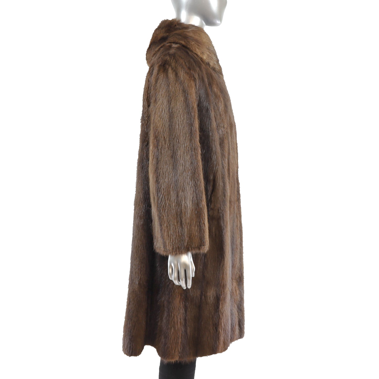 Brown Muskrat Coat- Size M