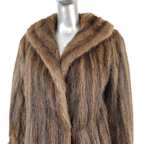 Brown Muskrat Coat- Size XL