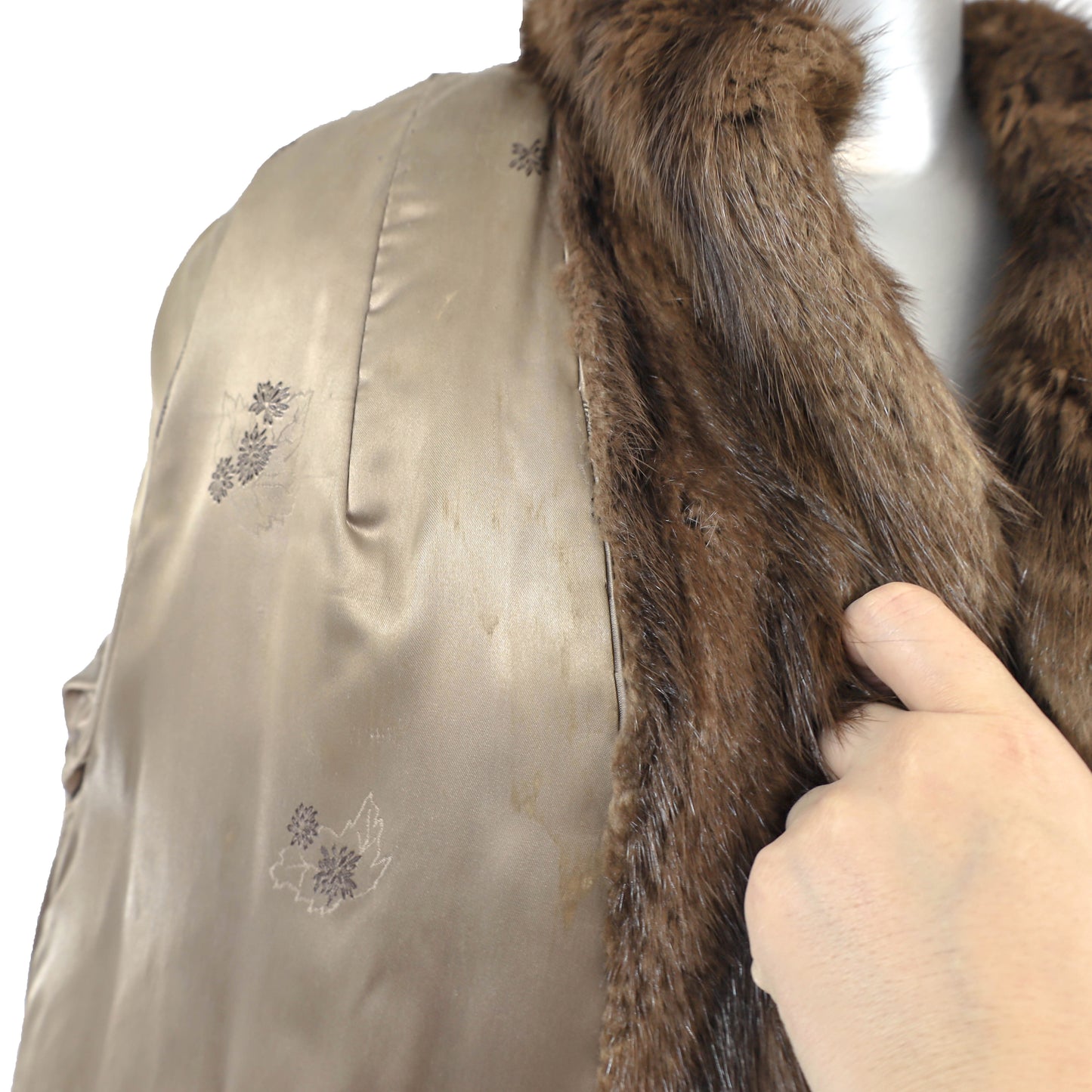 Brown Muskrat Coat- Size XL