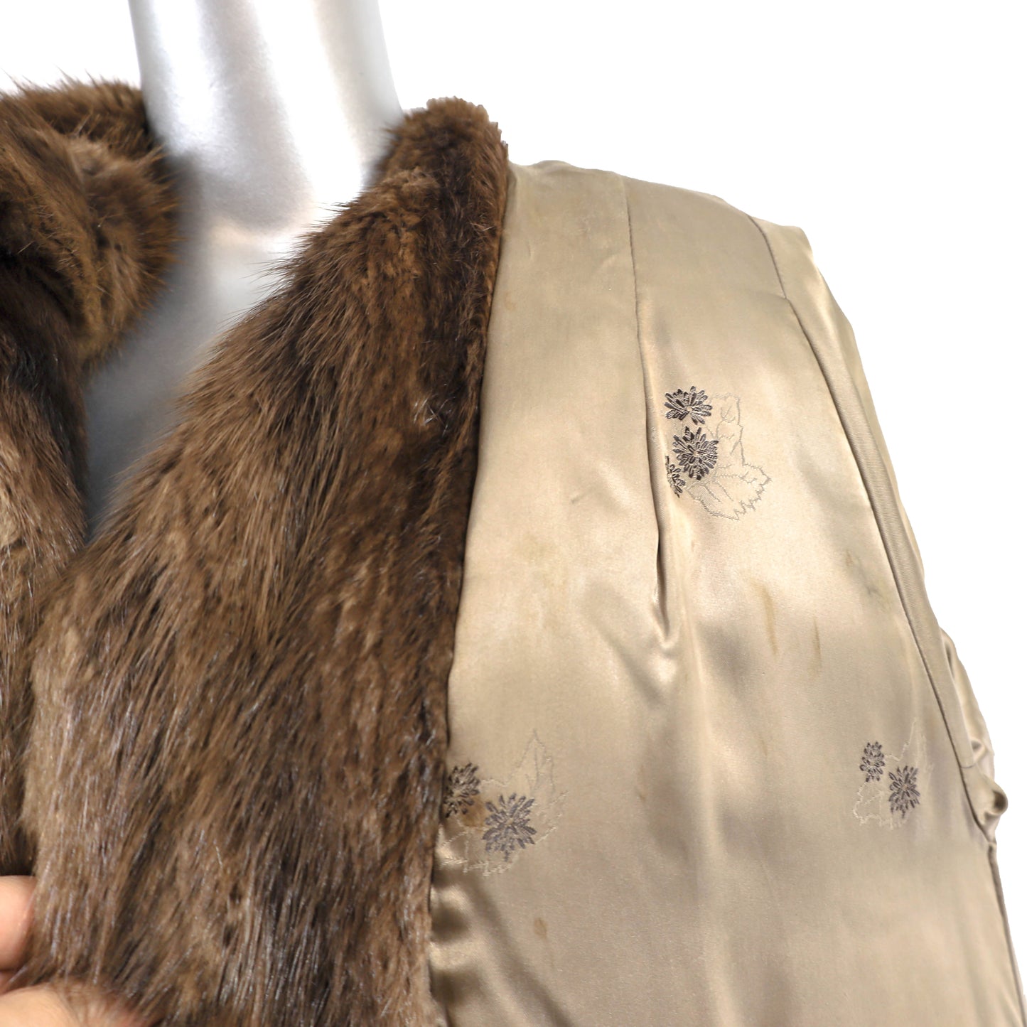 Brown Muskrat Coat- Size XL
