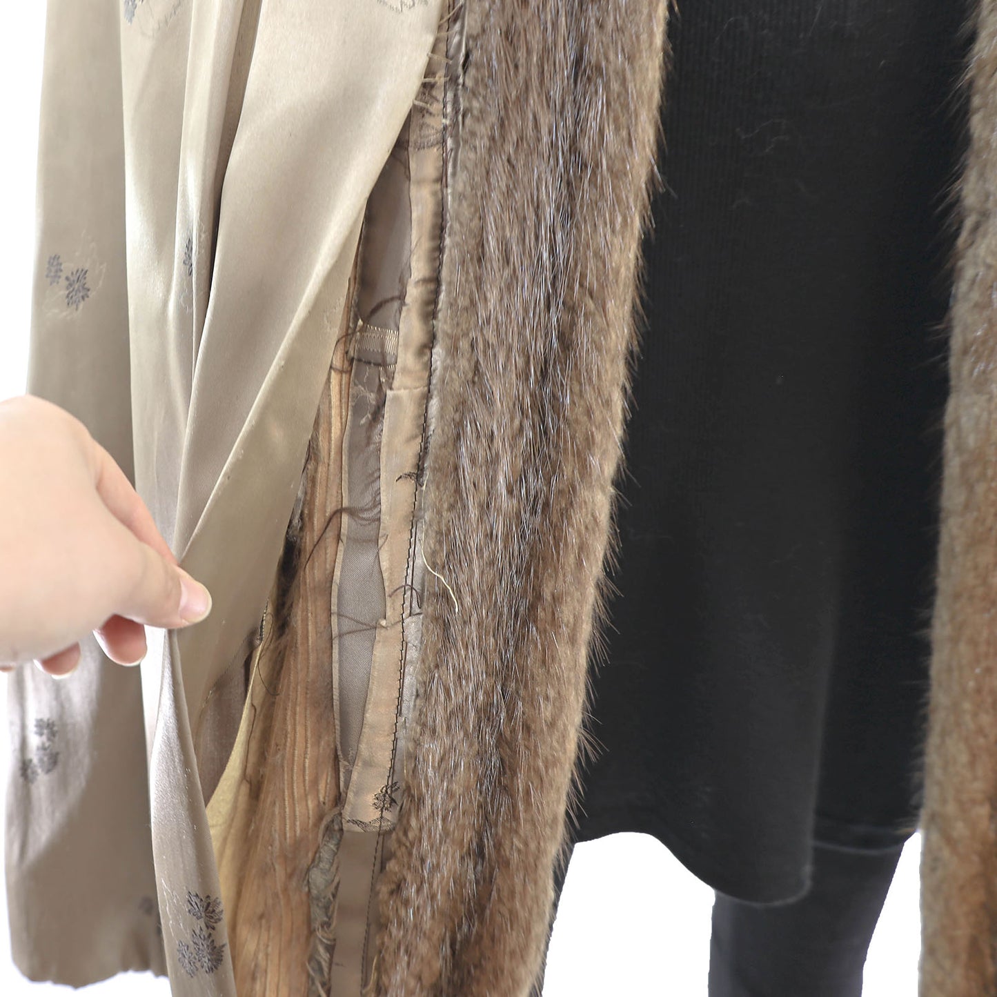 Brown Muskrat Coat- Size XL