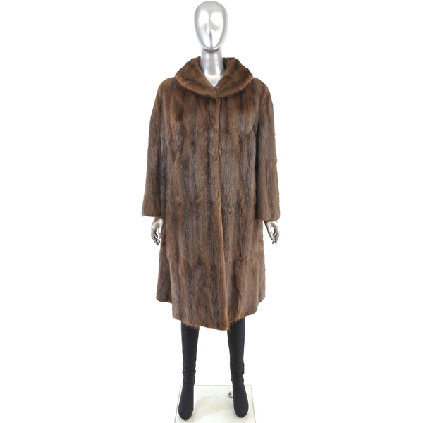 Brown Muskrat Coat- Size XXL
