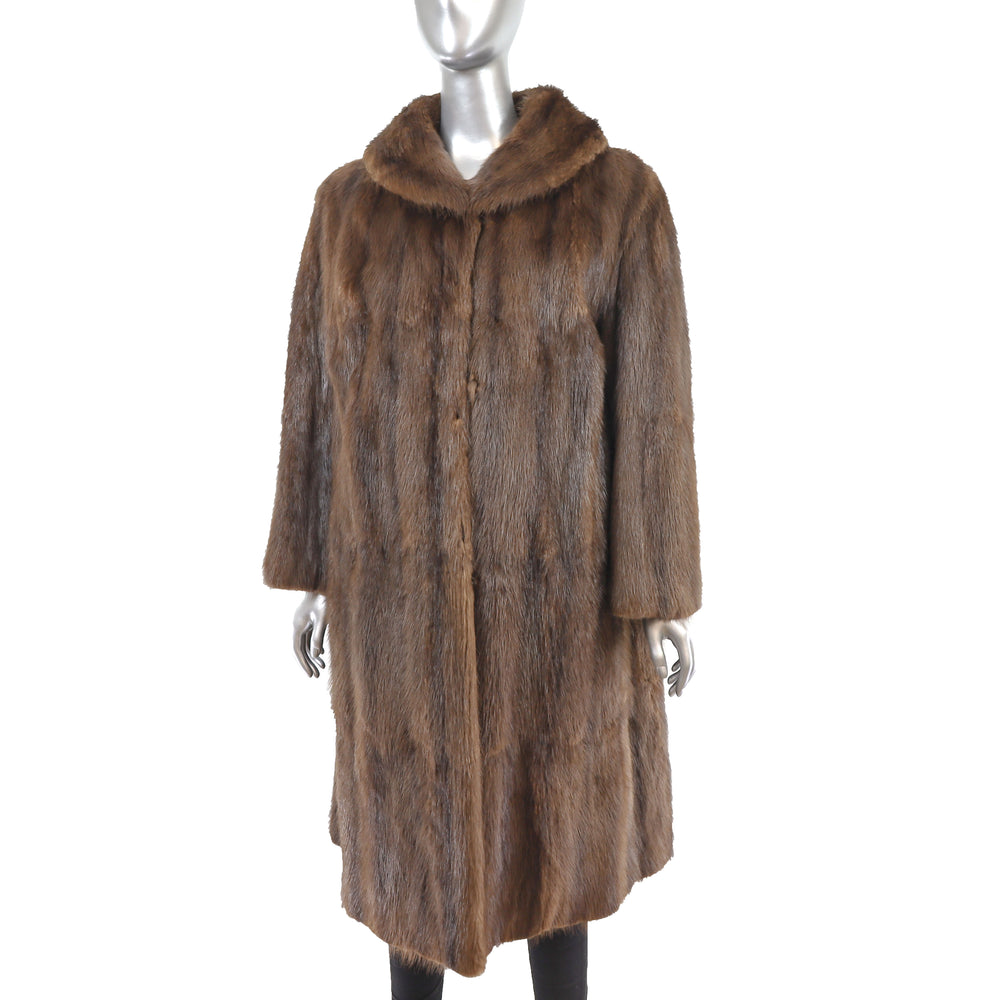 Brown Muskrat Coat- Size XXL