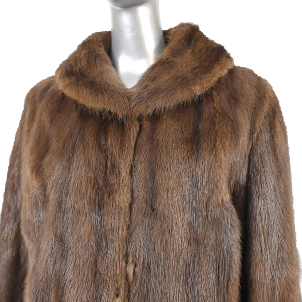 Brown Muskrat Coat- Size XXL