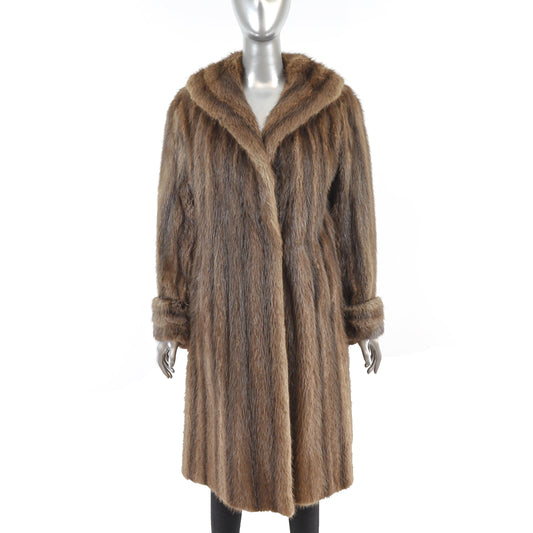 Brown Muskrat Coat- Size XL