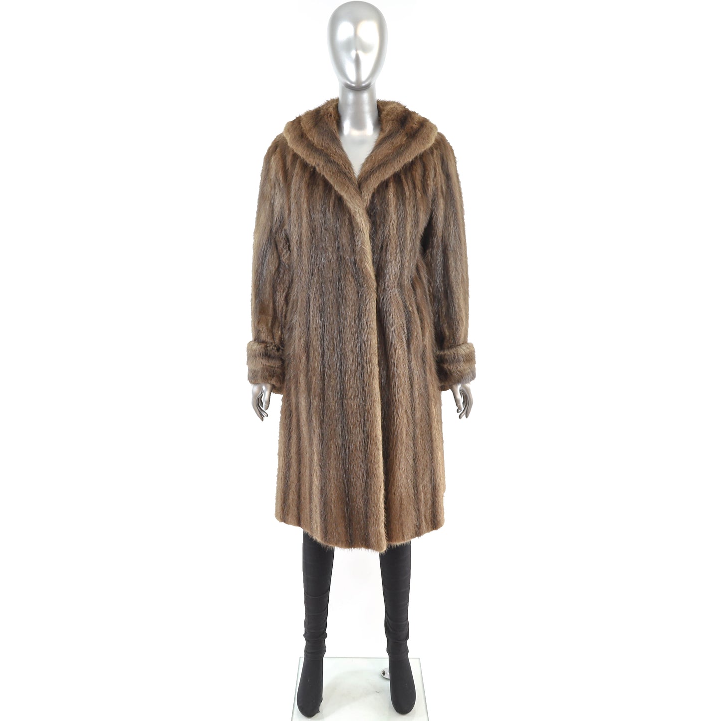 Brown Muskrat Coat- Size XL