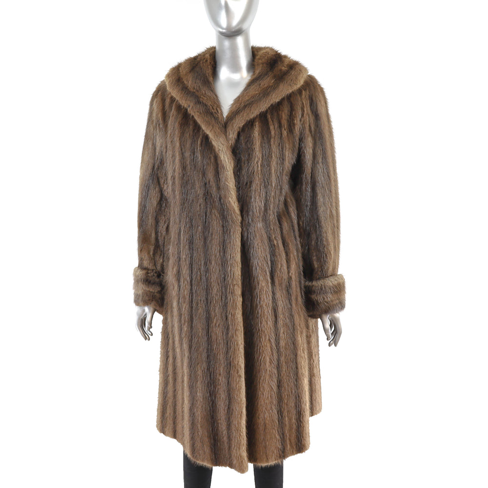 Brown Muskrat Coat- Size XL