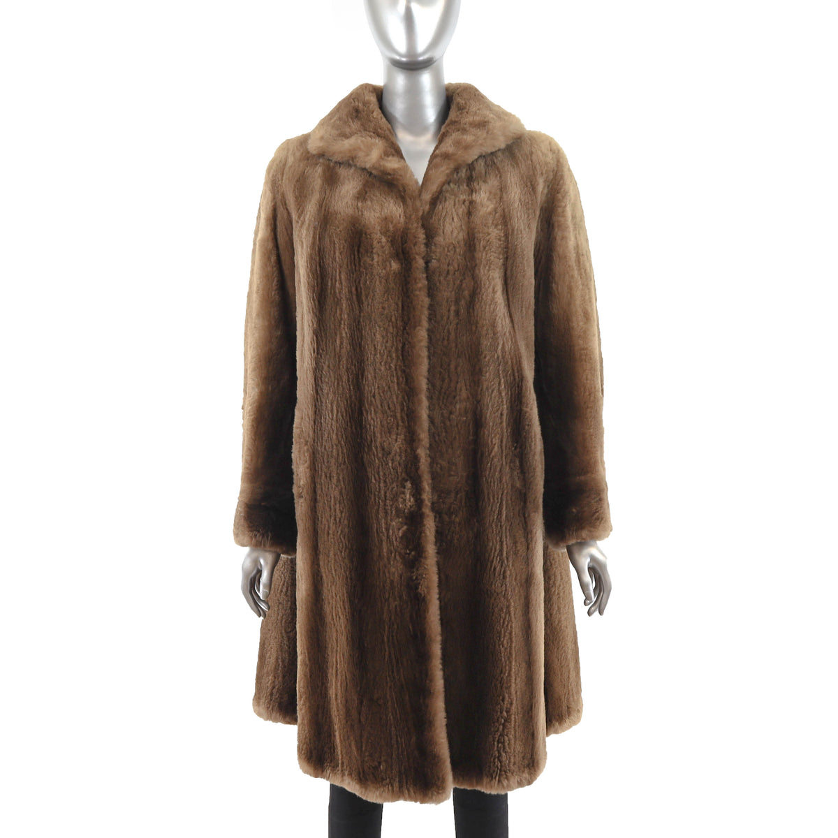 Sheared Nutria Coat- Size XL – VintageFurs