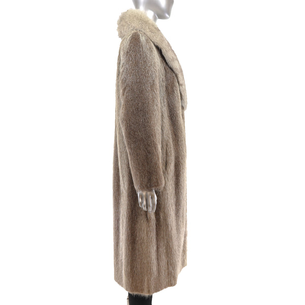 Nutria Coat with Fox Collar- Size S