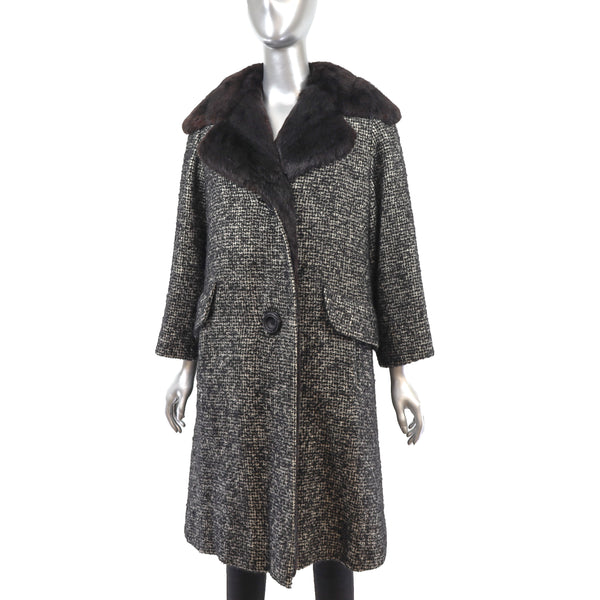 Nutria Lined 3/4 Coat- Size L