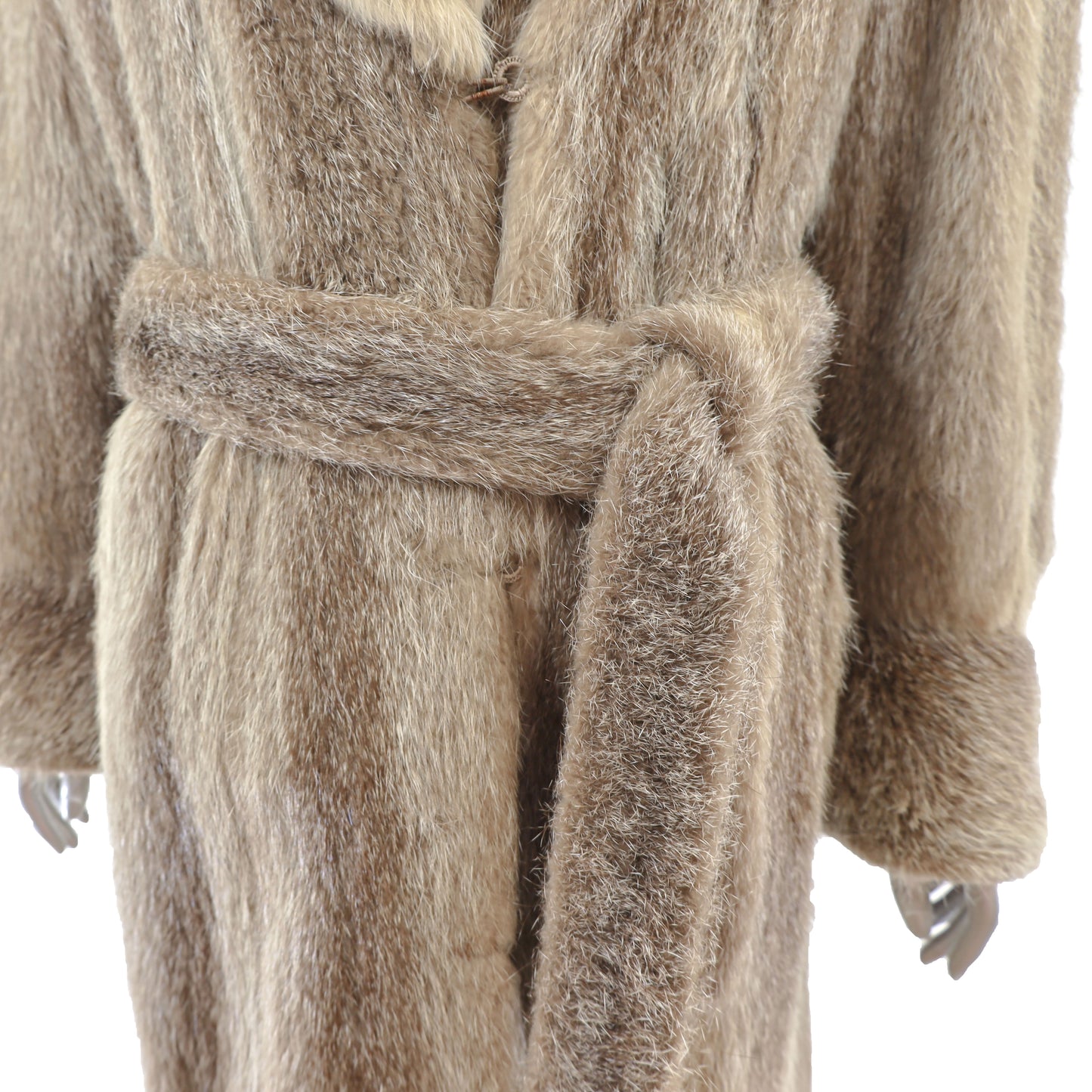 Nutria Coat with Lynx Collar- Size XL