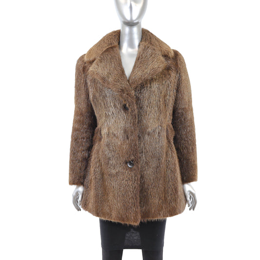 Brown Nutria Jacket- Size S