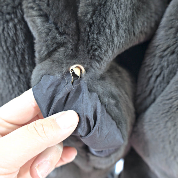 Sheared Nutria Jacket Reversible to Taffeta- Size S