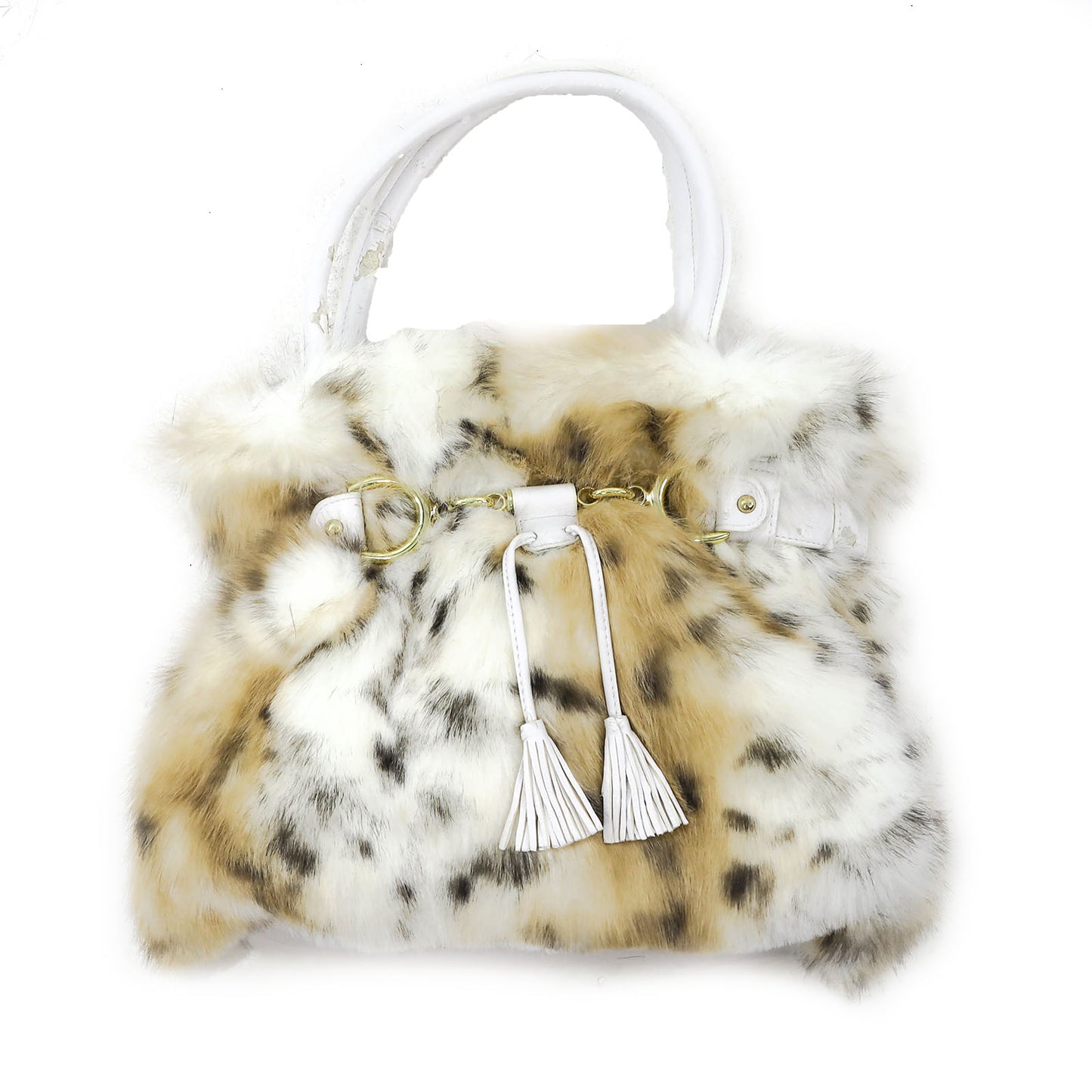 White Animal Printed Faux Purse- One Size