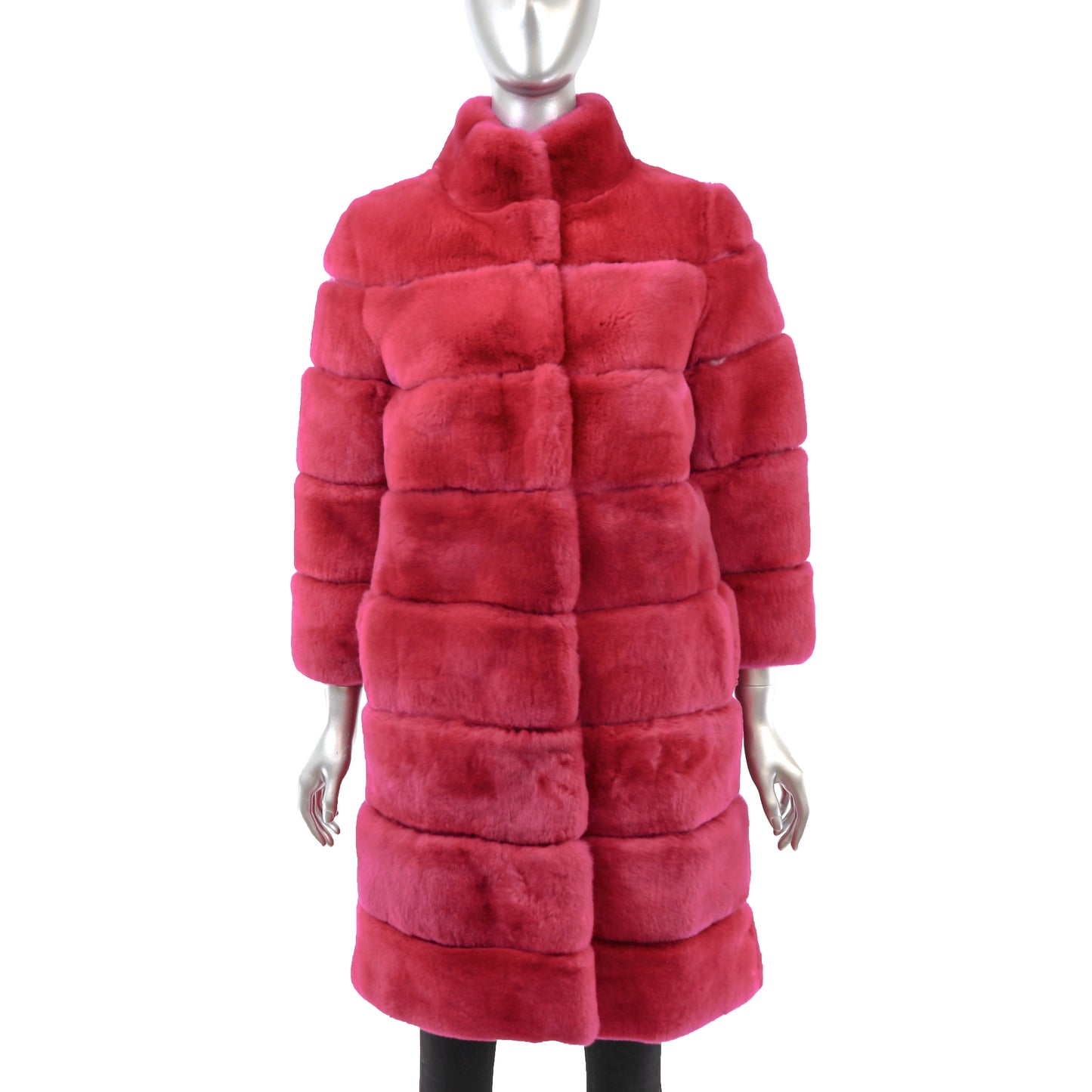 Pink Rex Rabbit Coat- Size M