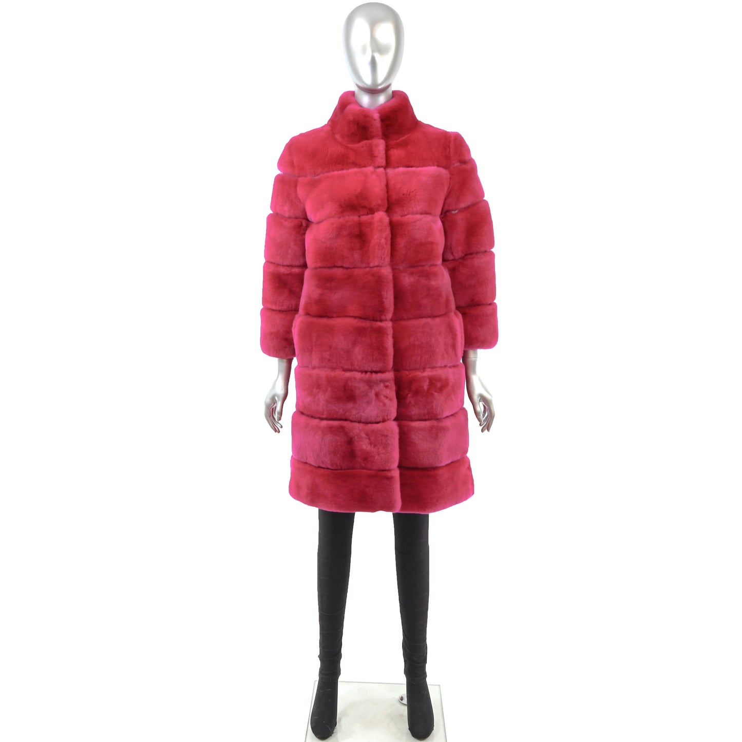 Pink Rex Rabbit Coat- Size M