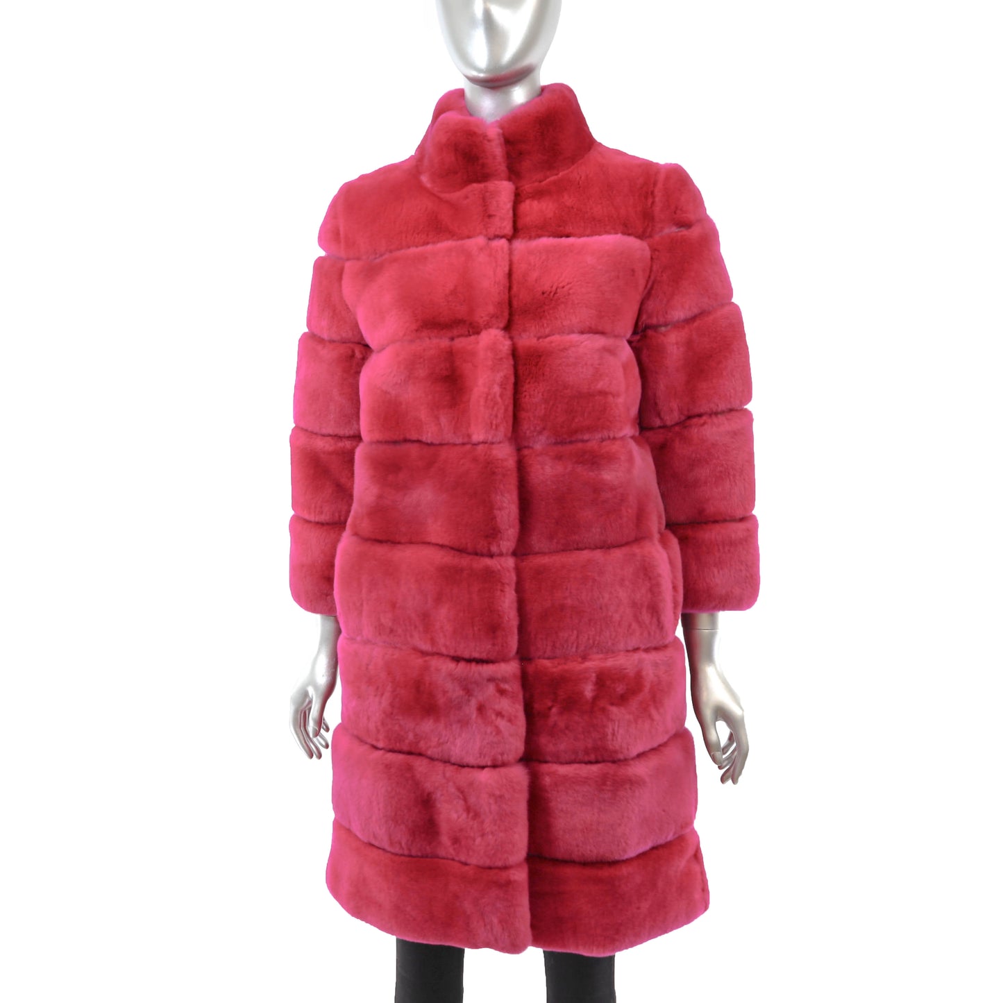 Pink Rex Rabbit Coat- Size M