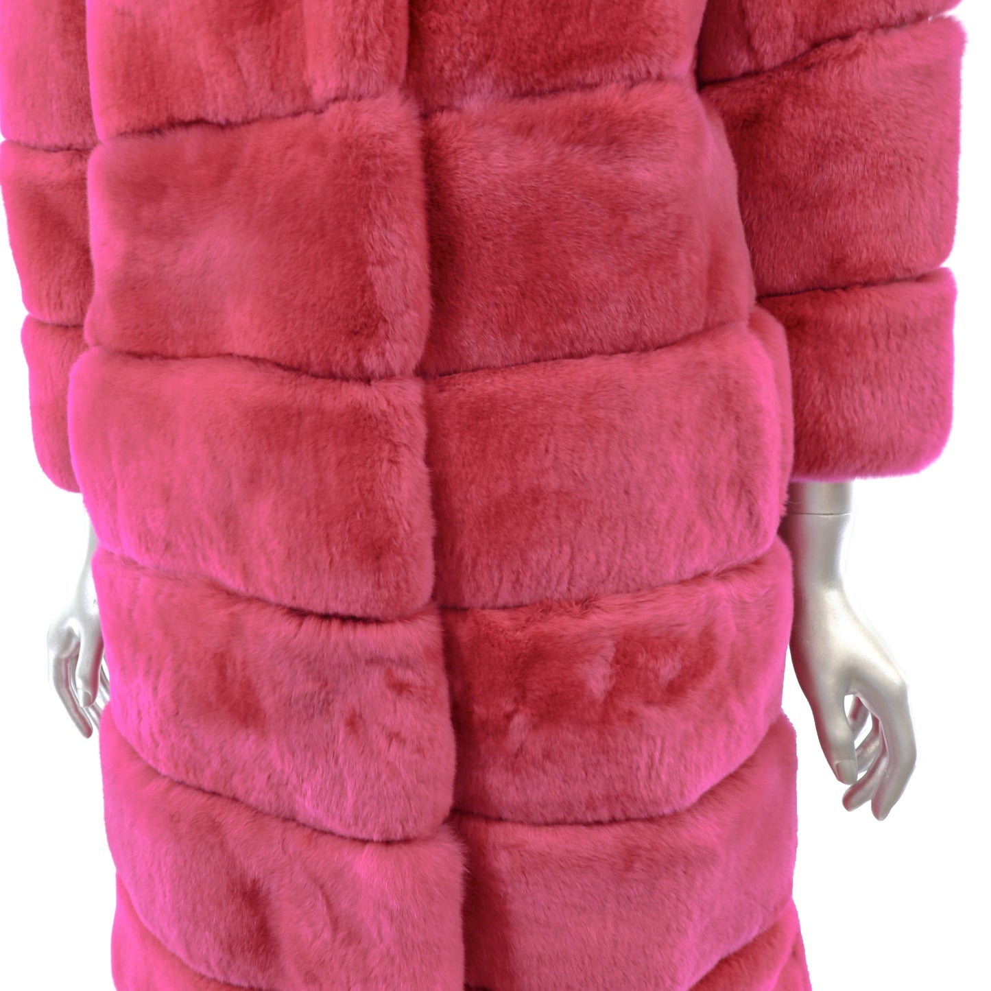 Pink Rex Rabbit Coat- Size M