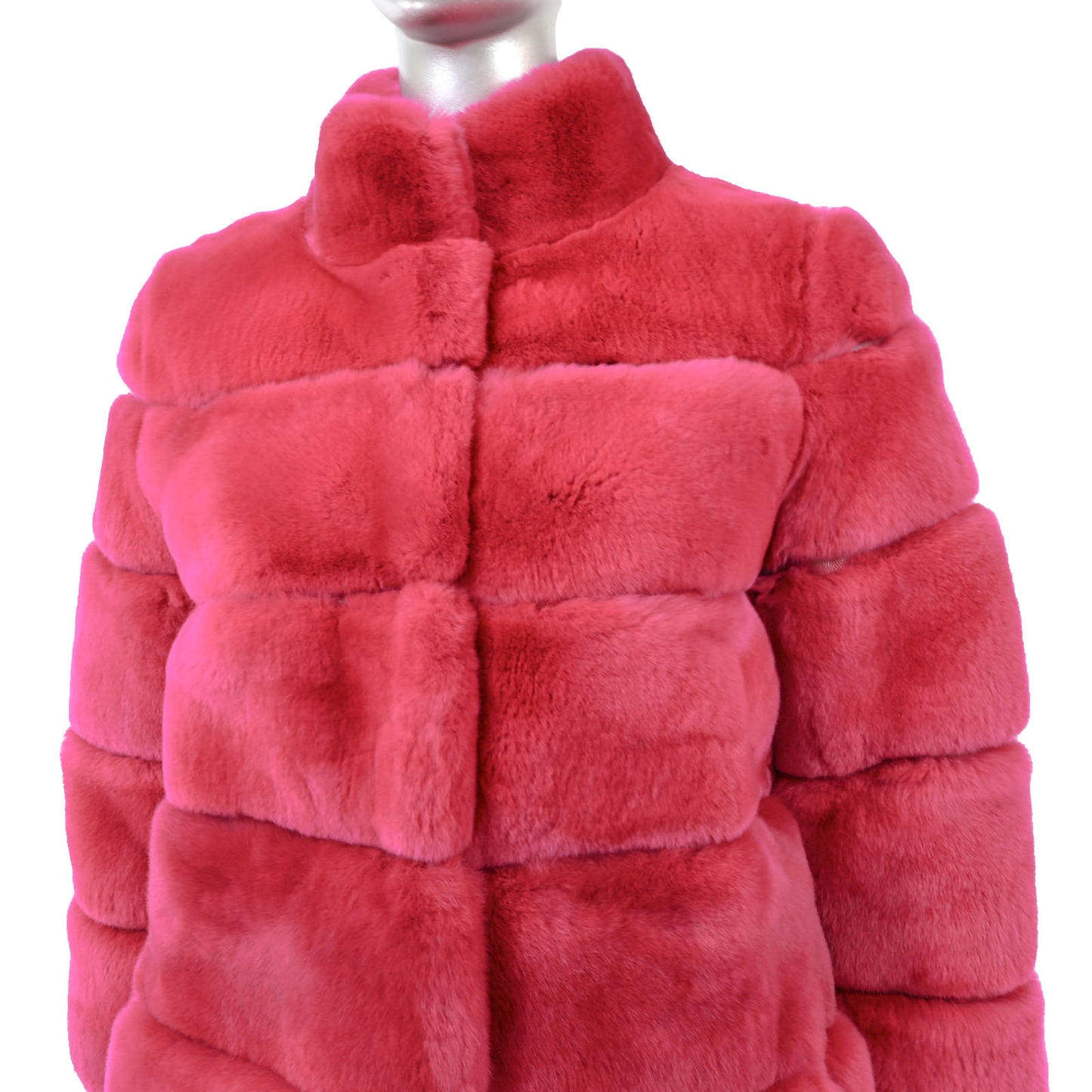 Pink Rex Rabbit Coat- Size M