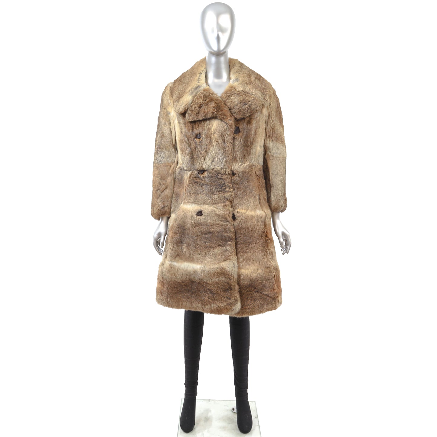 Brown Rabbit Coat- Size S