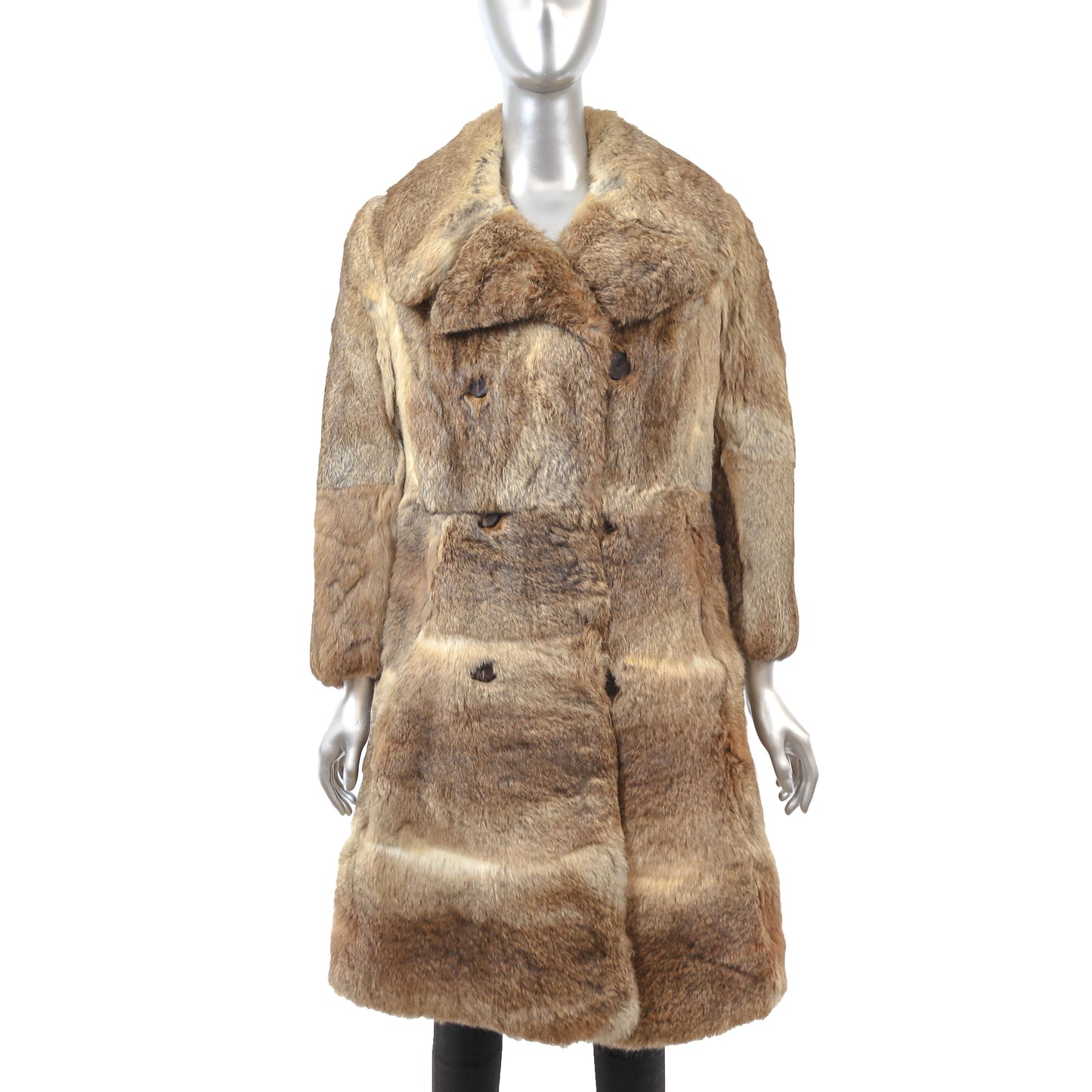 Brown Rabbit Coat- Size S