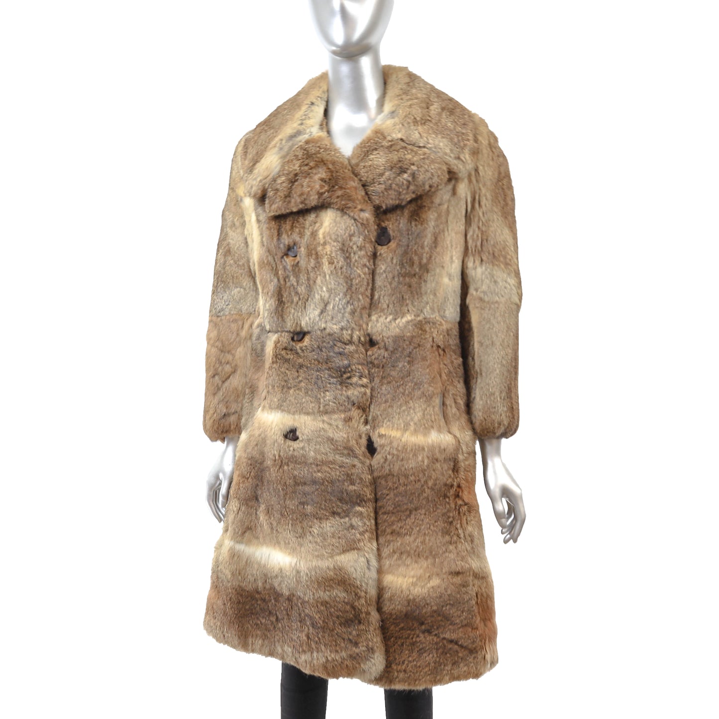 Brown Rabbit Coat- Size S