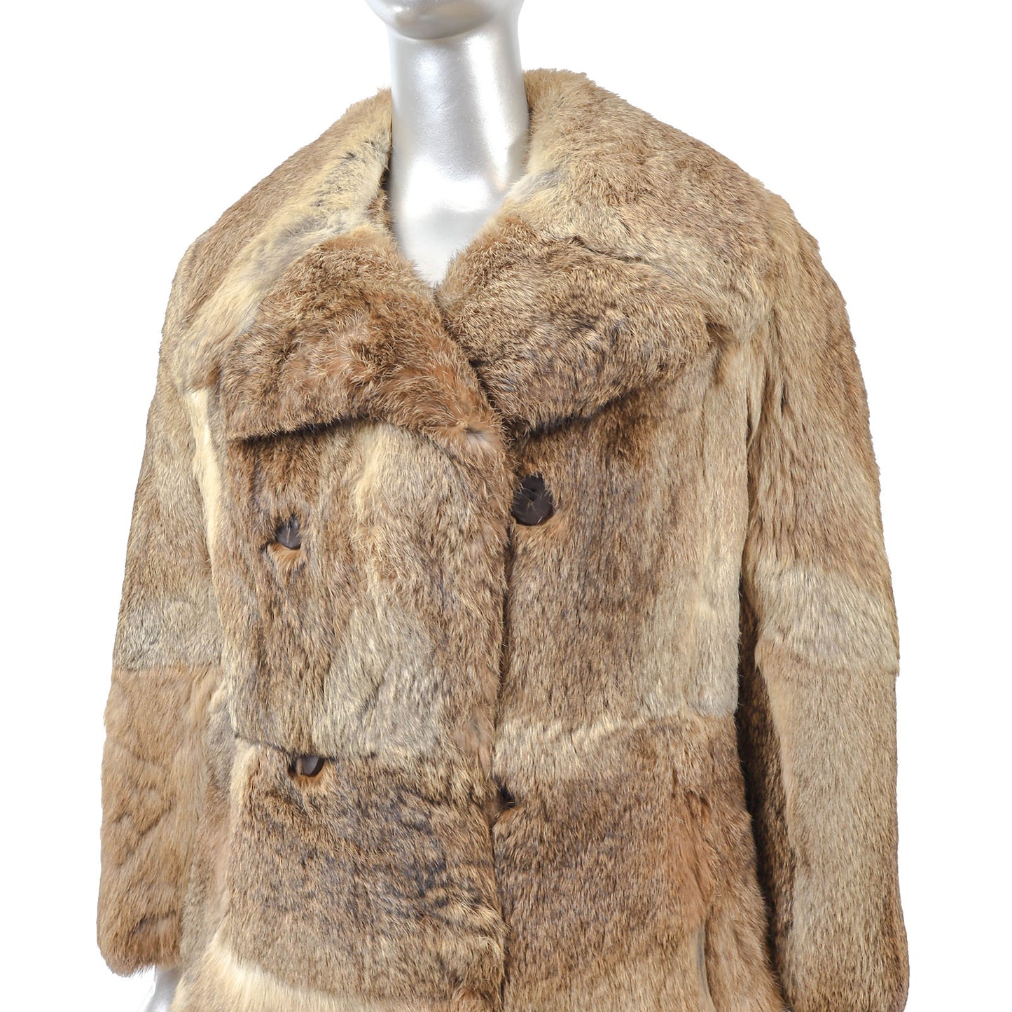 Brown Rabbit Coat- Size S