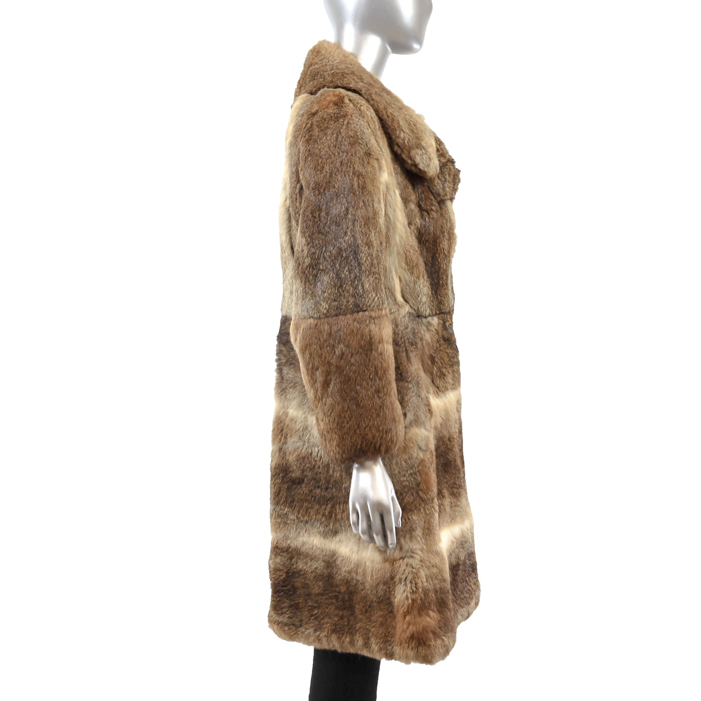 Brown Rabbit Coat- Size S