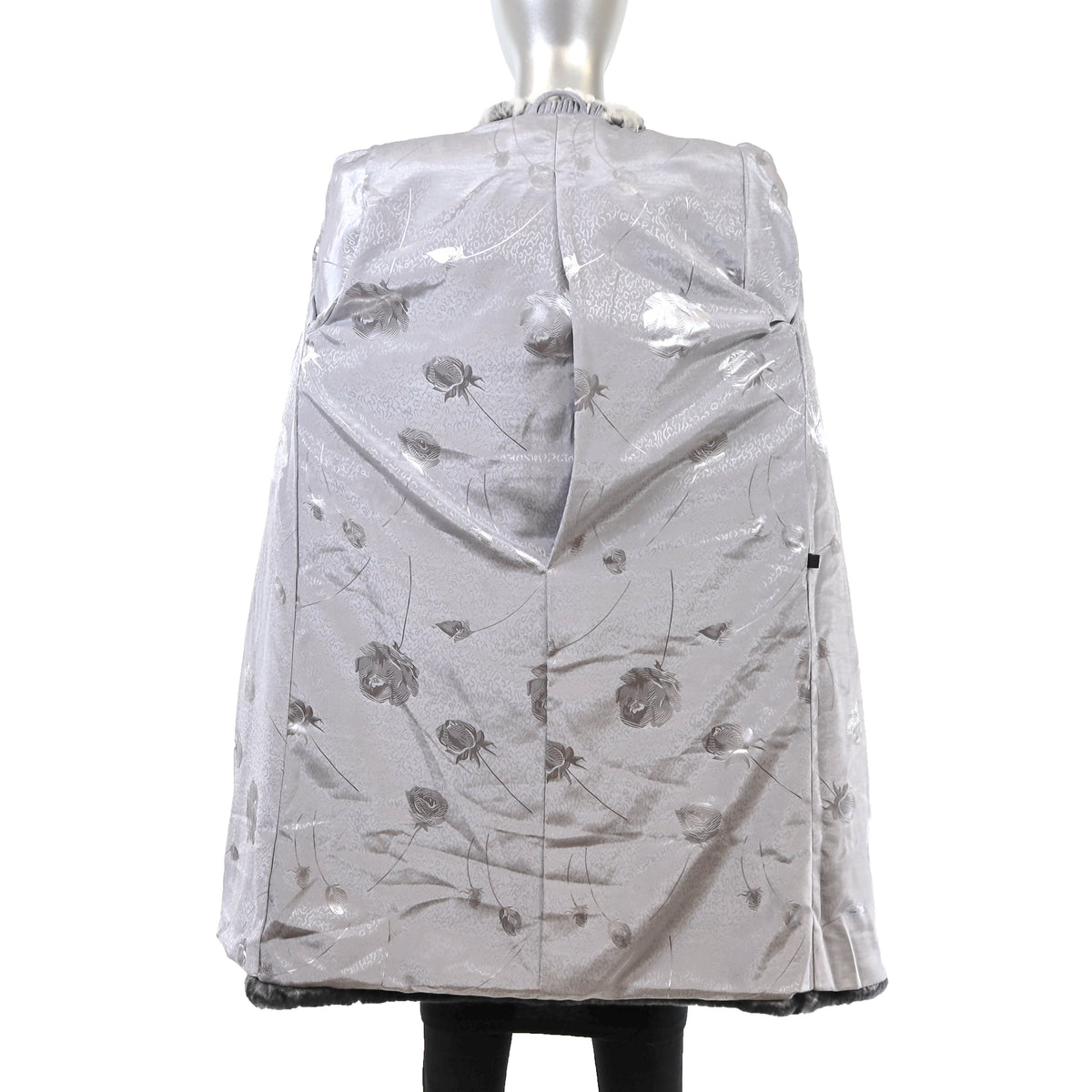 Hooded Rex Rabbit Coat- Size S