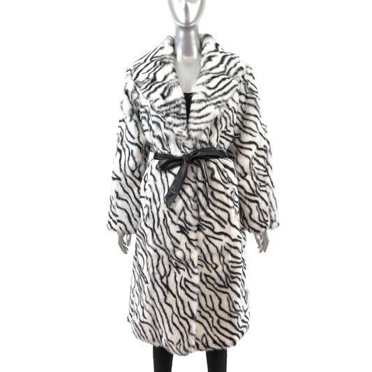 Multicolor Rabbit Coat- Size M