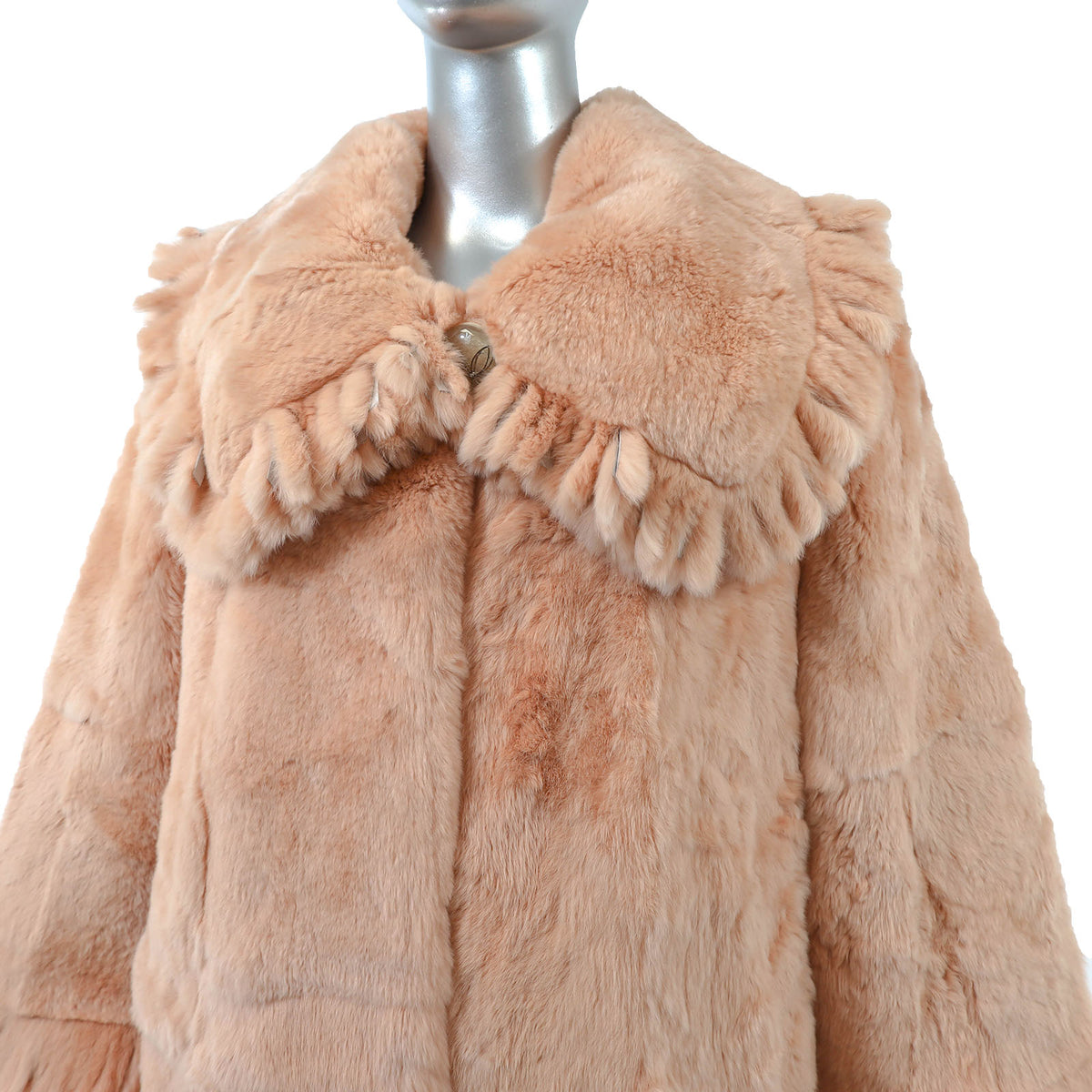 Peach Rabbit Coat- Size XL
