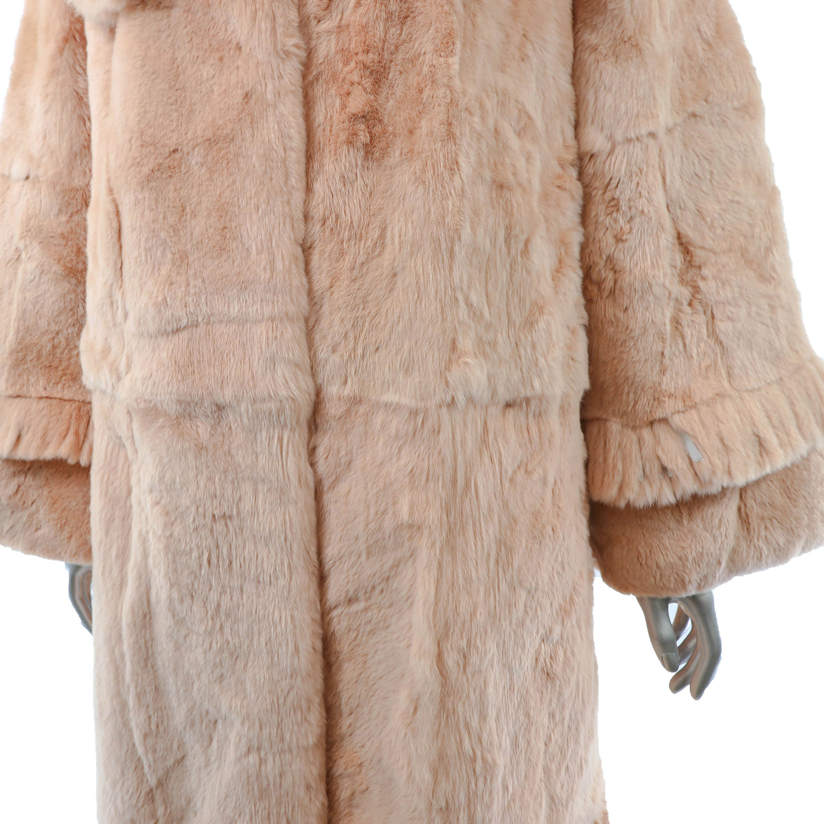 Peach Rabbit Coat- Size XL