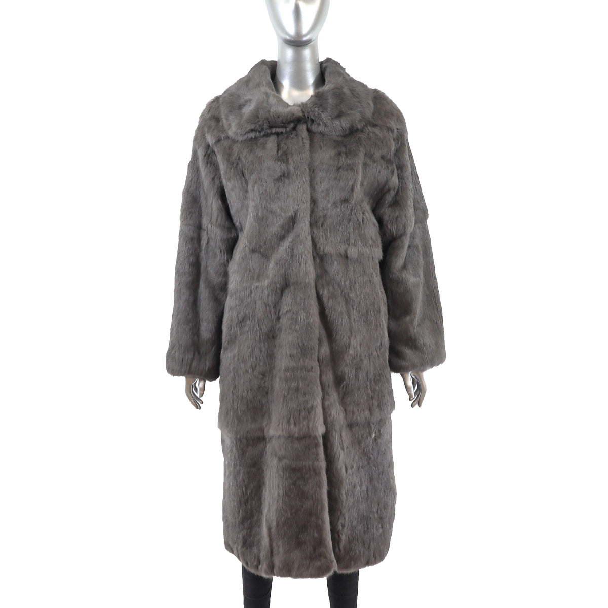 Grey Rabbit Coat- Size M