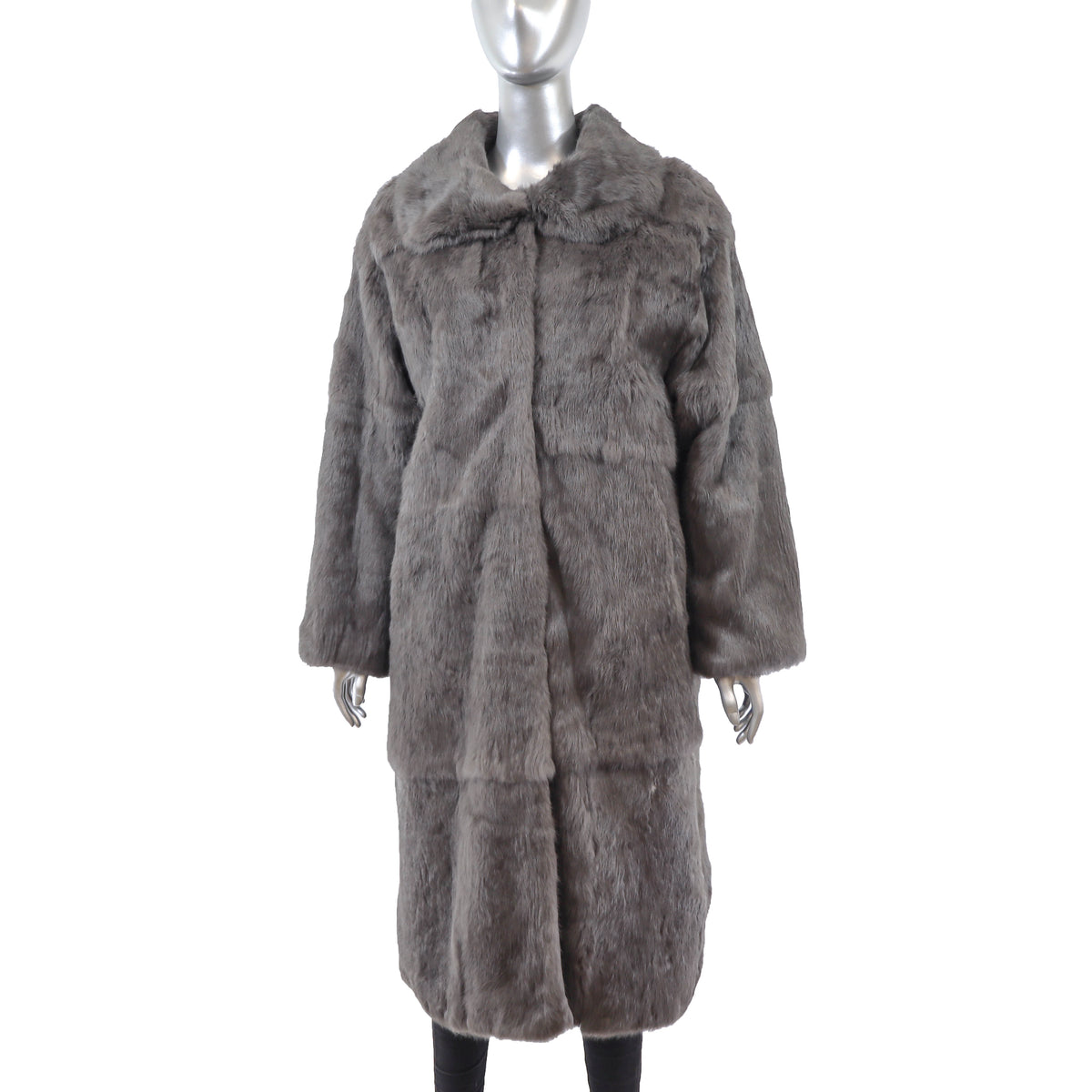 Grey Rabbit Coat- Size M