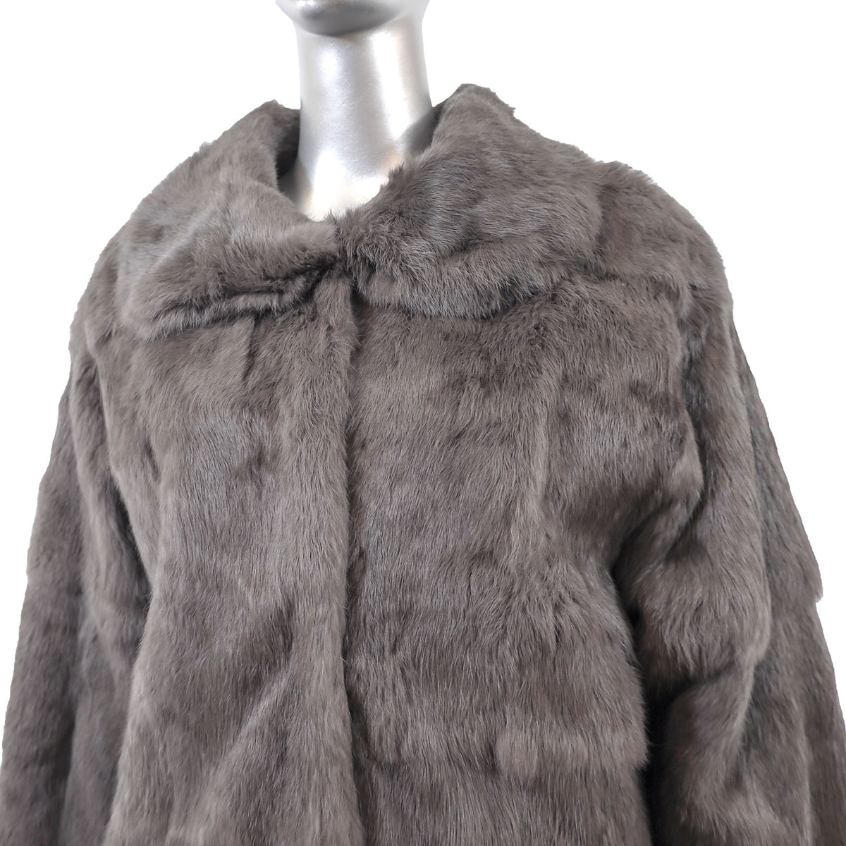 Grey Rabbit Coat- Size M