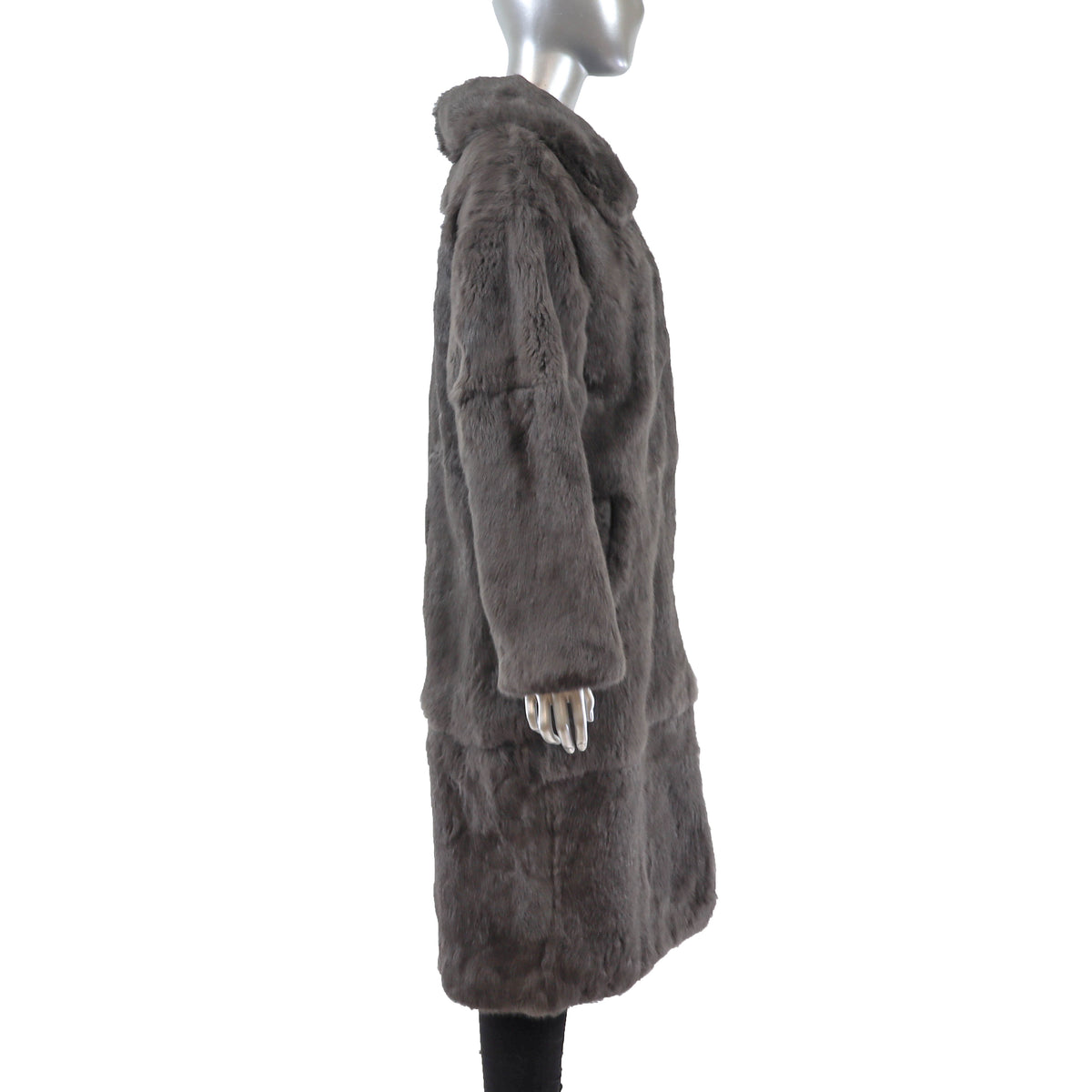 Grey Rabbit Coat- Size M