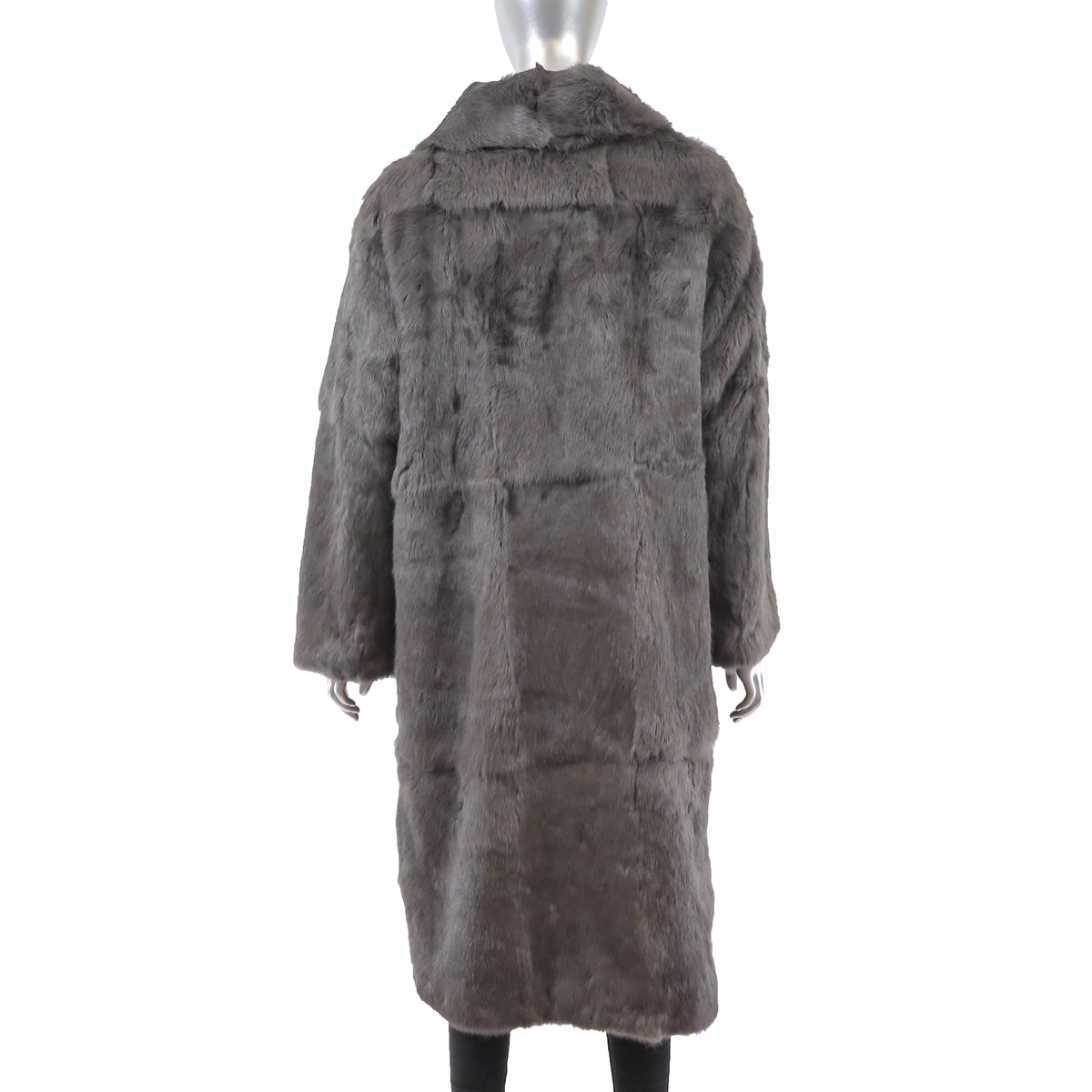 Grey Rabbit Coat- Size M
