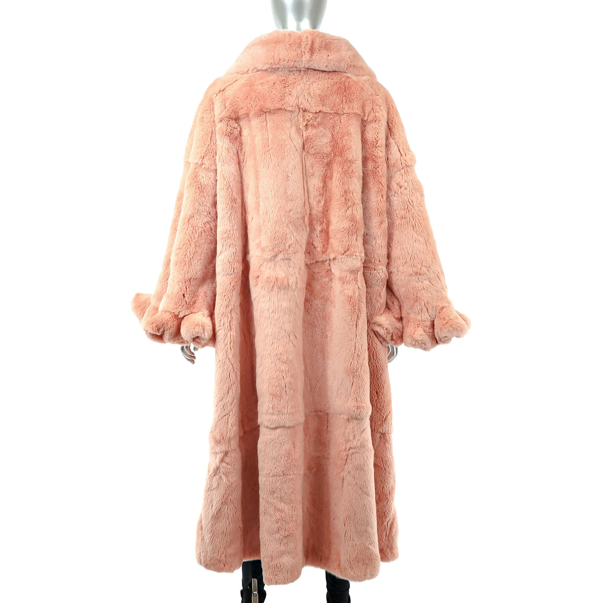 Peach Rabbit Coat- Size XXL-XXXL